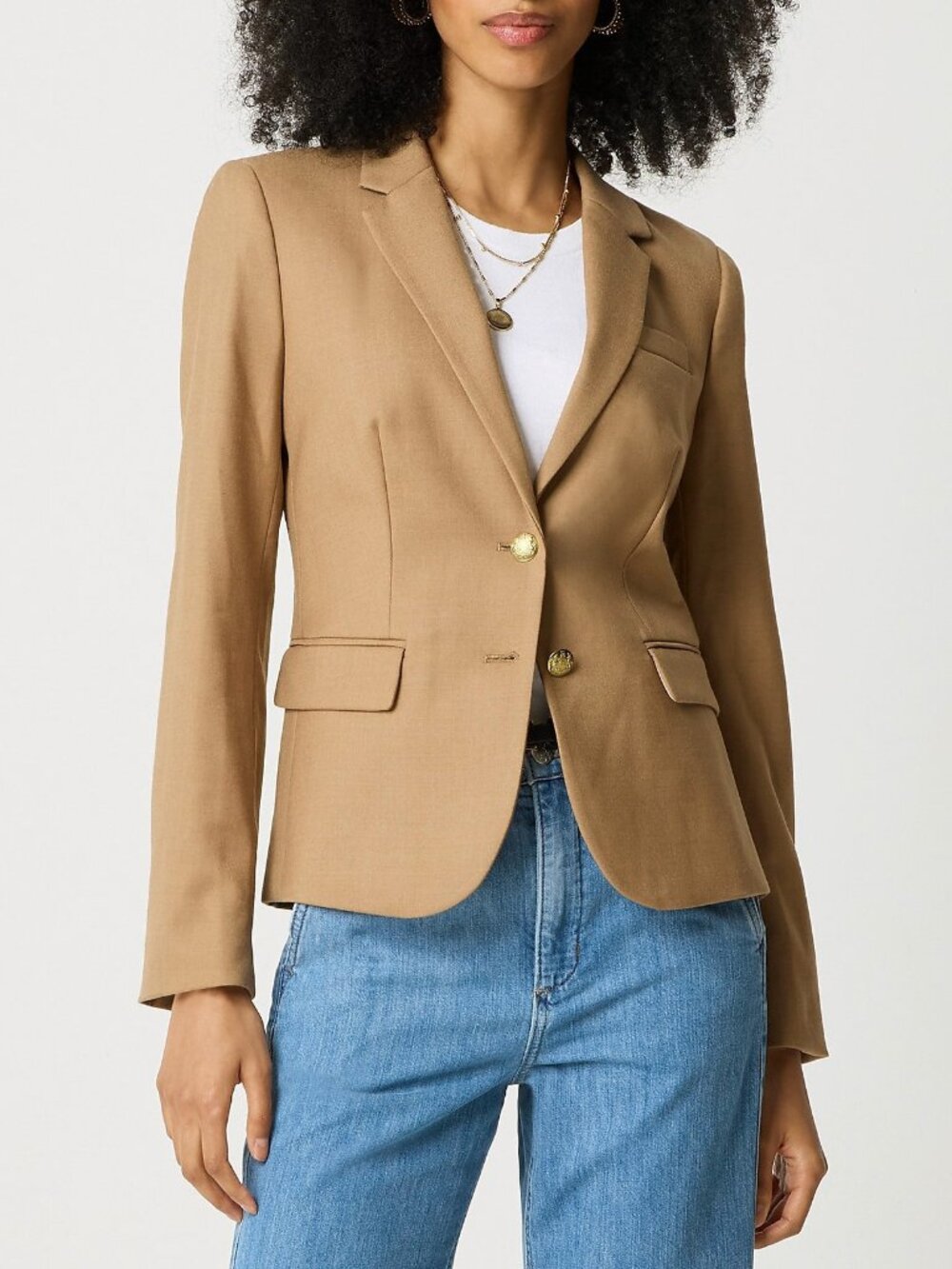 New J.Crew Wool Blend Schoolboy Blazer Camel 2, XS $198